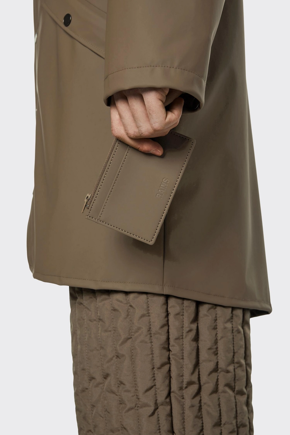 Portemonnee Rains Unisex Zip Wallet Wood 4 Portemonnee Rains Unisex Zip Wallet Wood - Afbeelding 4