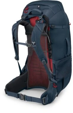 Osprey Farpoint Trek Pack Rugzak - Blauw - 55 Liter -Tassen Winkel 1900 1425 farpointtrekpack55 s22 sideback mutedspaceblue 10003693