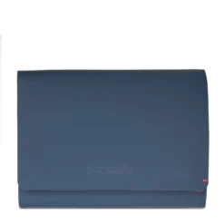 Portemonnee Pacsafe RFID Trifold Wallet Navy / Red 7 Portemonnee Pacsafe RFID Trifold Wallet Navy / Red -Tassen Winkel RFIDSafeTEC TrifoldWallet 10625621 Navy Red