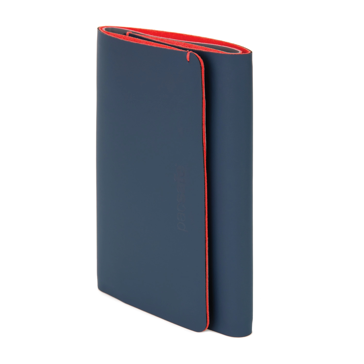 Portemonnee Pacsafe RFID Trifold Wallet Navy / Red 1 Portemonnee Pacsafe RFID Trifold Wallet Navy / Red