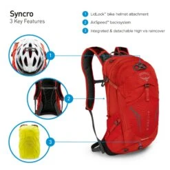 Osprey Syncro Daypack -12 Liter - Zwart -Tassen Winkel osprey syncro features 8